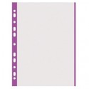Folie protectie cu margine color, 40 microni, 100folii/set, DONAU - margine violet