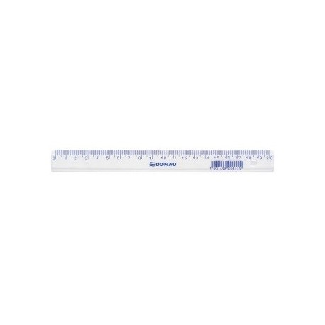 Rigla din plastic transparent, 20cm, DONAU