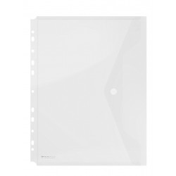 Folie protectie documente A4 portret, inchidere cu capsa, 4/set, 200 microni, DONAU - transparent