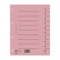 Separatoare carton manila 250g/mp, 300 x 240mm, 100/set, DONAU - roz deschis