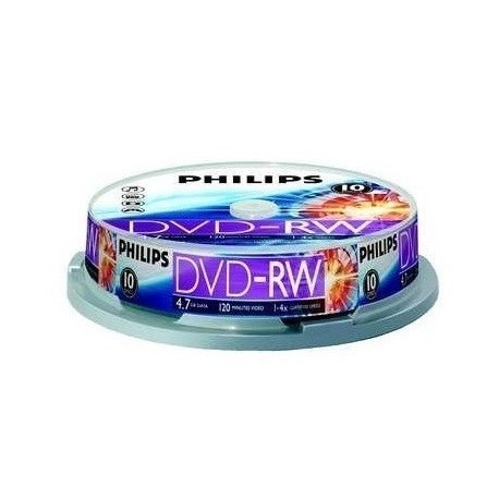 DVD-RW 4.7GB (10 buc. Spindle, 4x) PHILIPS