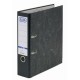 Biblioraft A4, margine metalica, 80mm, ELBA Smart - marmorat cu cotor negru