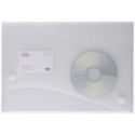 Mapa plastic cu capse, buzunar pentru CD si carte de vizita, ELBA Tahiti - transparent mat