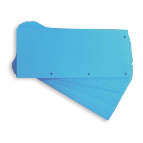 Separatoare carton pentru biblioraft, 190g/mp, 105 x 240 mm, 60/set, ELBA Duo - albastru
