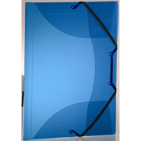 Mapa din plastic cu elastic, ELBA Hawai - transparent albastru