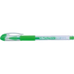 Pix cu gel ARTLINE Softline 1700, rubber grip, varf 0.7mm - verde fluorescent