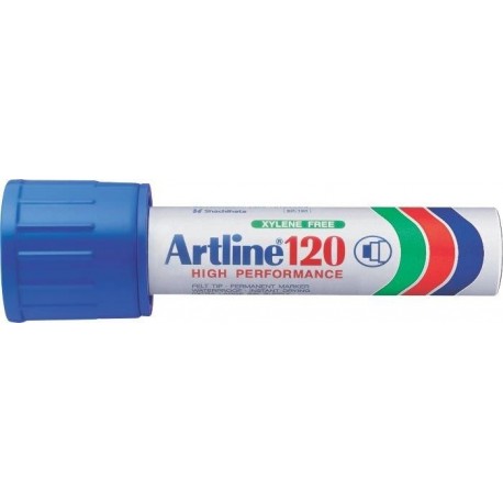 Permanent marker ARTLINE 120, corp metalic, varf tesit 20.0mm - albastru