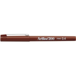 Liner ARTLINE 200, varf fetru 0.4mm - maro