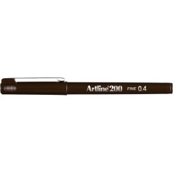 Liner ARTLINE 200, varf fetru 0.4mm - maro inchis