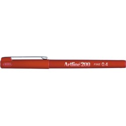 Liner ARTLINE 200, varf fetru 0.4mm - rosu inchis