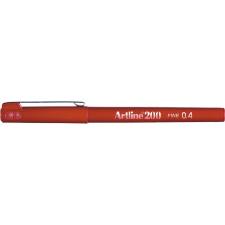 Liner ARTLINE 200, varf fetru 0.4mm - rosu inchis