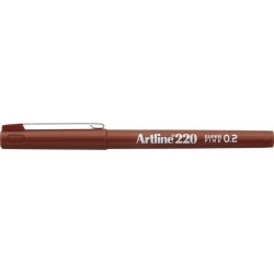 Liner ARTLINE 220, varf fetru 0.2mm - maro