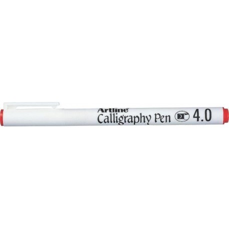 Marker ARTLINE Calligraphy, varf tesit din fetru 4.0mm - rosu