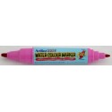 Watercolor marker ARTLINE 325T, doua capete - varf rotund 2.0mm/tesit 5.0mm - roz