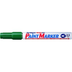 Marker cu vopsea ARTLINE 400XF, corp metalic, varf rotund 2.3mm - verde