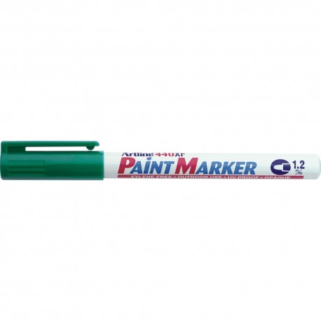 Marker cu vopsea ARTLINE 440XF, corp metalic, varf rotund 1.2mm - verde