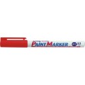 Marker cu vopsea ARTLINE 444XF, corp metalic, varf rotund 0.8mm - rosu