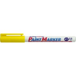 Marker cu vopsea ARTLINE 444XF, corp metalic, varf rotund 0.8mm - galben