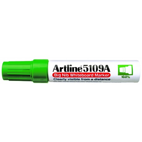 Marker pentru tabla de scris ARTLINE 5109A, corp metalic, varf rotund 10.0mm - verde