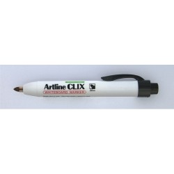 Marker pentru tabla de scris ARTLINE Clix 573, mecanism retractabil, varf rotund 2.0mm - negru