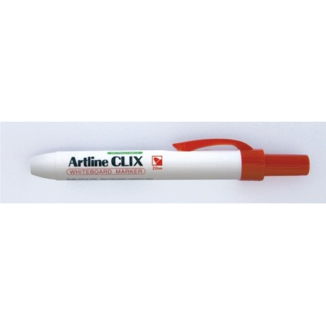Marker pentru tabla de scris ARTLINE Clix 573, mecanism retractabil, varf rotund 2.0mm - rosu