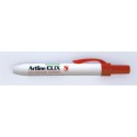 Marker pentru tabla de scris ARTLINE Clix 573, mecanism retractabil, varf rotund 2.0mm - rosu