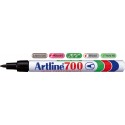 Permanent marker ARTLINE 700, corp metalic, varf rotund 0.7mm - negru