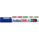 Permanent marker ARTLINE 700, corp metalic, varf rotund 0.7mm - albastru