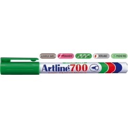 Permanent marker ARTLINE 700, corp metalic, varf rotund 0.7mm - verde