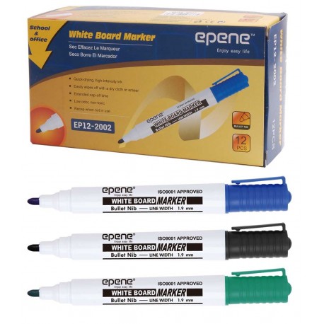 Marker pentru table de scris, varf rotund, corp plastic, EPENE - verde