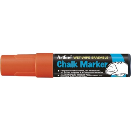 Marker cu creta ARTLINE, pentru table de scris, varf 12.0mm - portocaliu