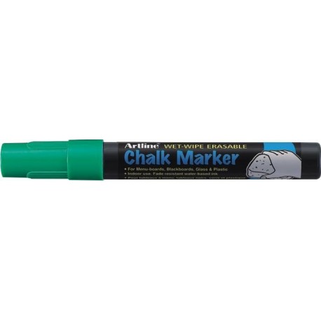 Marker cu creta ARTLINE, pentru table de scris, varf 4.0mm - verde