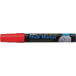 Marker cu creta ARTLINE, pentru table de scris, varf 4.0mm - rosu