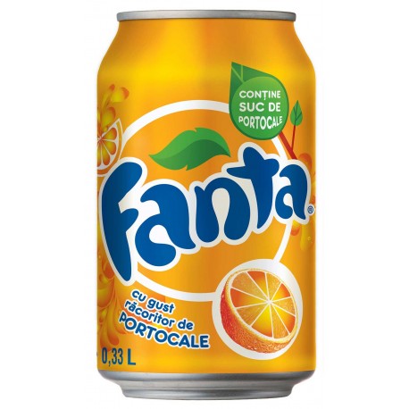 Fanta portocala 0.33 L, 12 buc/bax