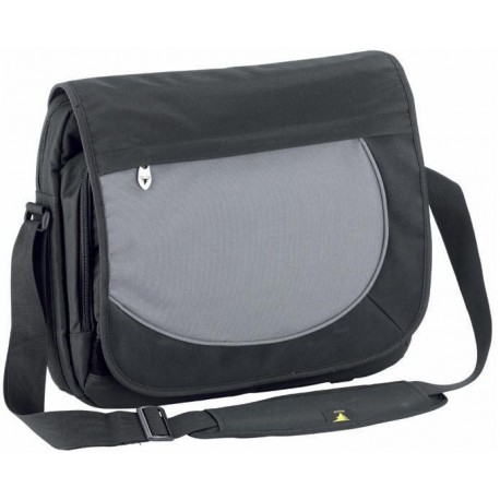 Geanta laptop 15.6" (48x32x9cm), polyester DuraTuff 600, FALCON Messenger - neagra/gri