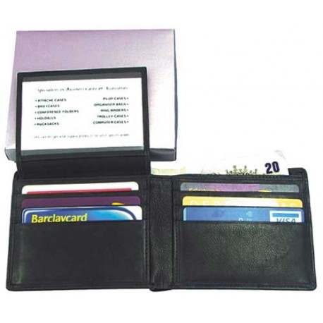 Portofel pentru barbati, piele neagra, FALCON