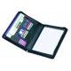Mapa conferinte A4, imitatie piele neagra, cu buzunare si blocnotes, FALCON