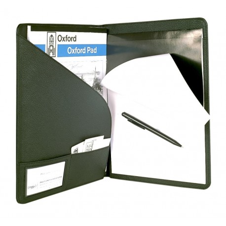 Mapa conferinte A4, imitatie piele neagra, cu blocnotes, FALCON