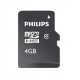 Card memorie Micro SDHC, cu adaptor SD, clasa 10, PHILIPS - 4GB