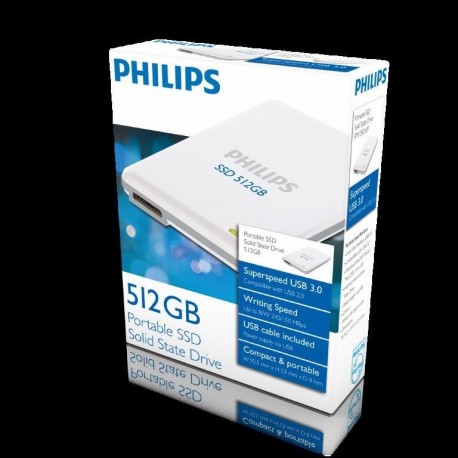 Hard disk extern PHILIPS - SSD 512GB, USB 3.0