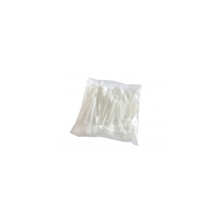 Lingurite plastic alb, 100 buc/set