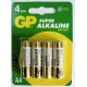 Baterii alkaline R6, AA, 1,5V ,4buc/set - GP