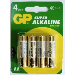 Baterii alkaline R6, AA, 1,5V ,4buc/set - GP