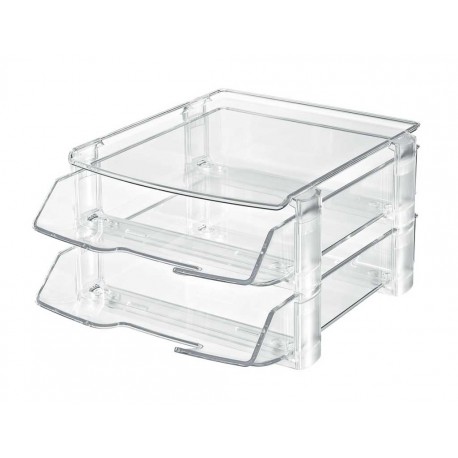 Set 2 tavi documente + 1 suport telefon fix, HAN Wave - transparent cristal