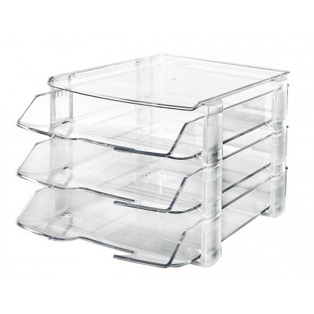 Set 3 tavi documente + 1 suport telefon fix, HAN Wave - transparent cristal