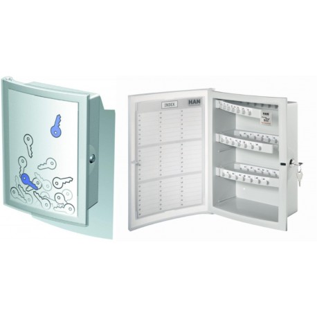 Panou plastic pentru 63 de chei, HAN Index - gri deschis