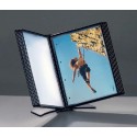Display de prezentare de birou HD DESIGN EasyMount - 10 buzunare A4 - gri deschis