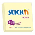 Notes autoadeziv extra-sticky 76 x 76mm, 90 file, Stick"n - galben pastel