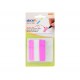Film index autoadeziv cu tab din hartie, 38 x 50mm, 10 file/set, Stick"n Pop-up - roz