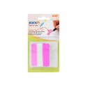 Film index autoadeziv cu tab din hartie, 38 x 50mm, 10 file/set, Stick"n Pop-up - roz